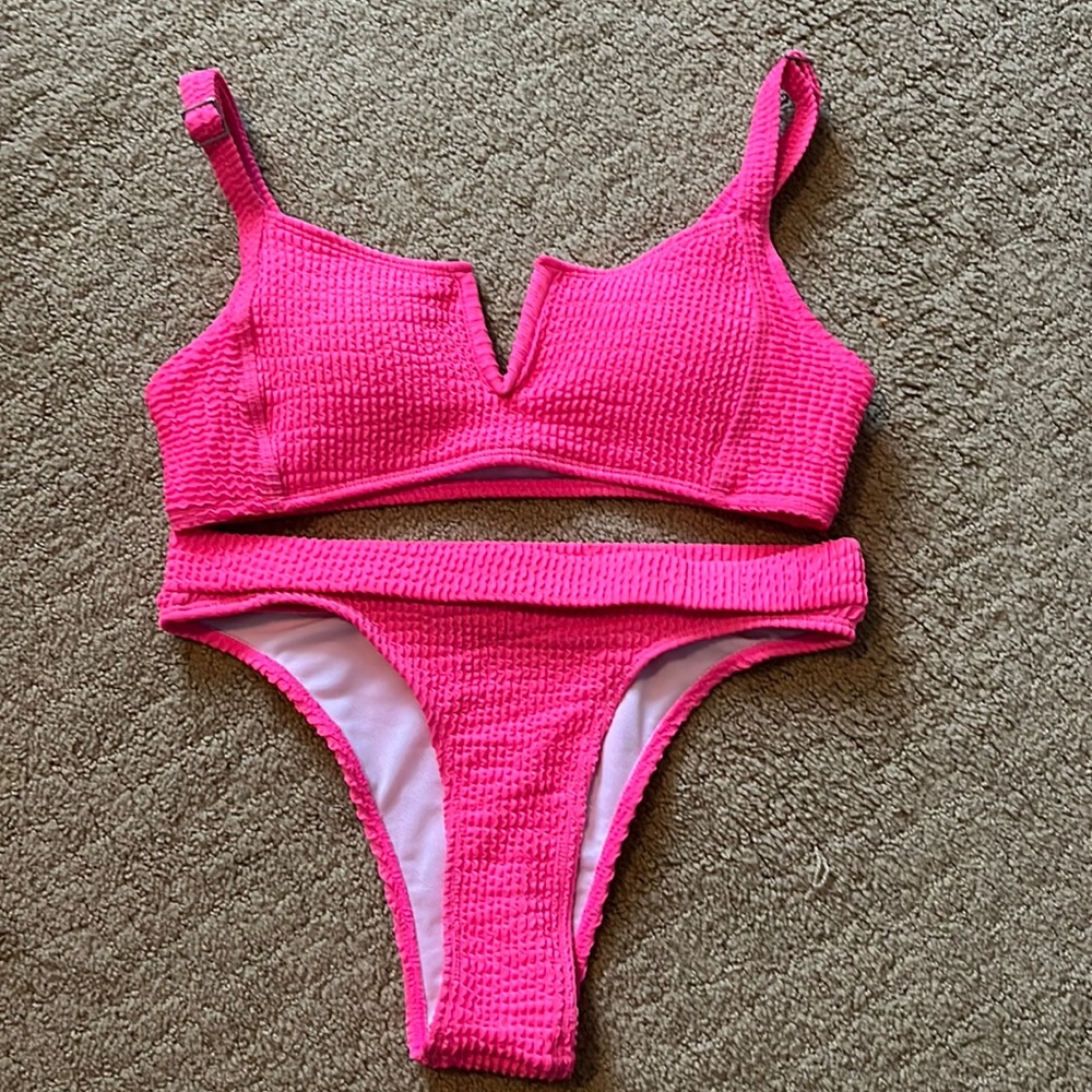 Hot pink bikini